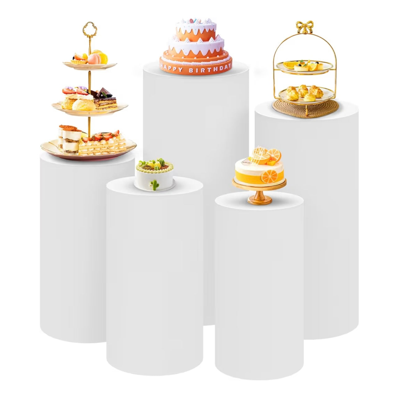 Cylindrical Cake Stand Cover