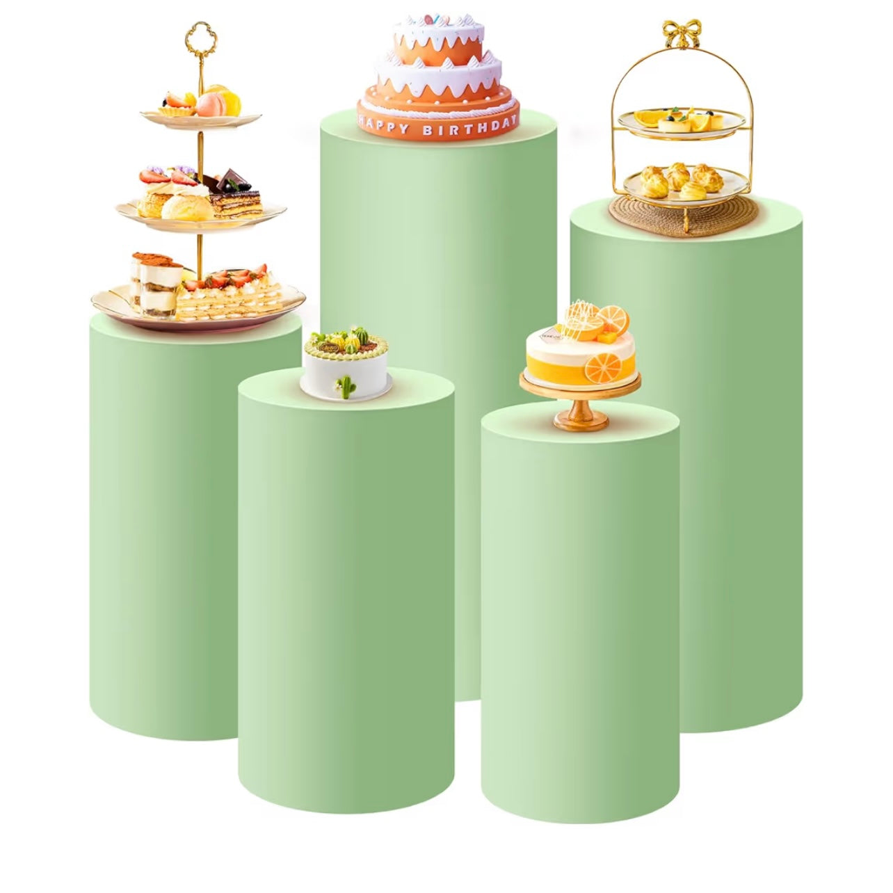 Cylindrical Cake Stand Cover