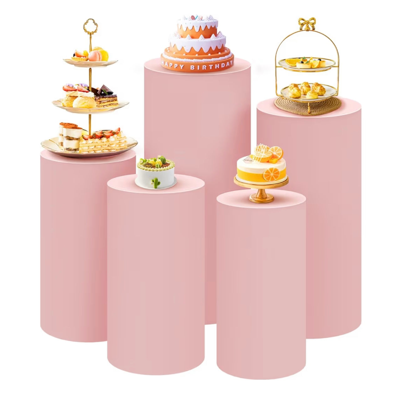 Cylindrical Cake Stand Cover